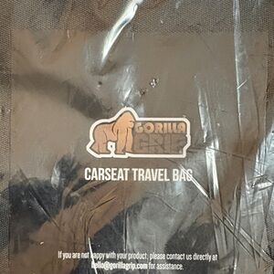 Gorilla Grip Black Car Seat Travel Bag